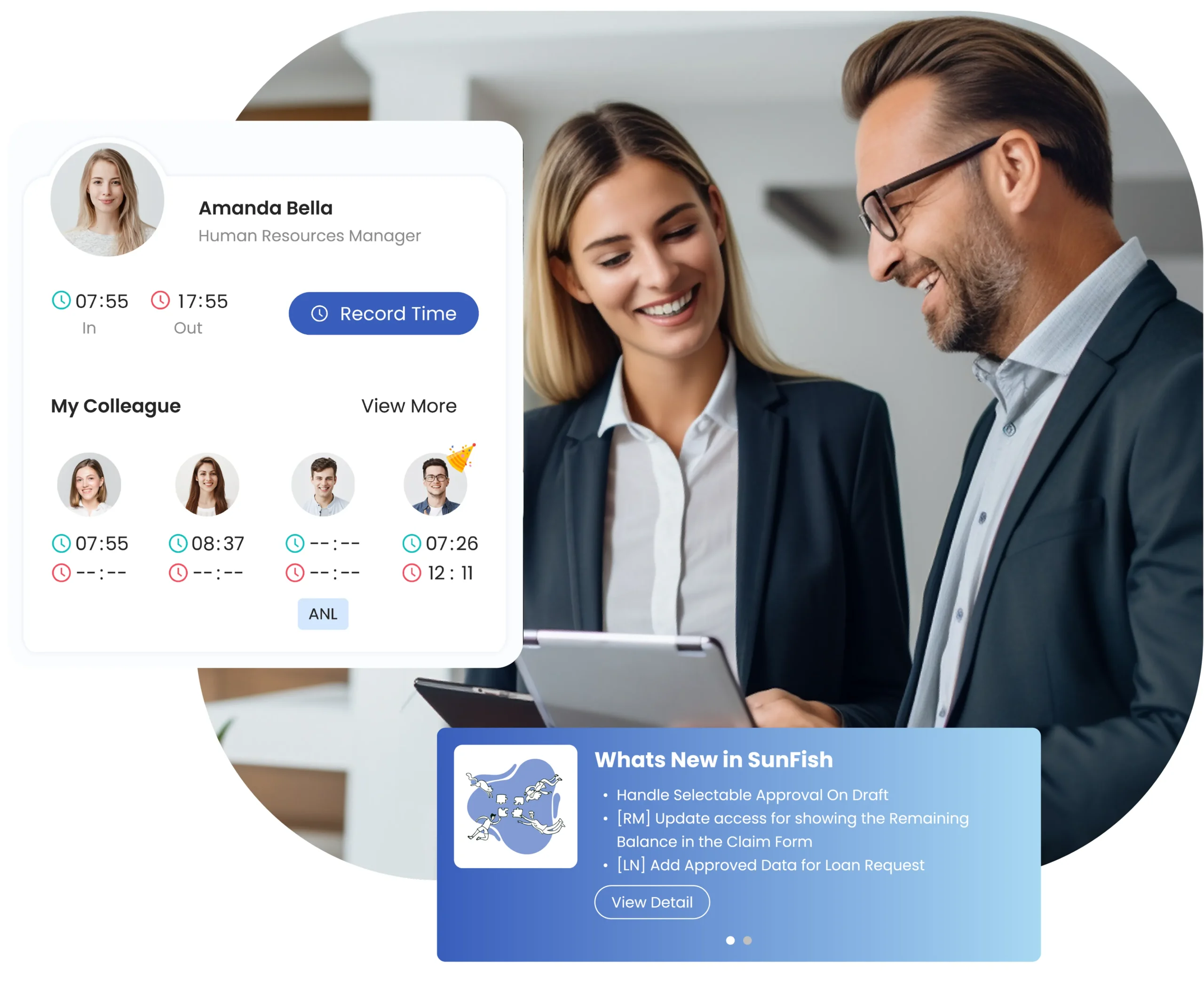 sunfish HR streamlines your daily HR processes together