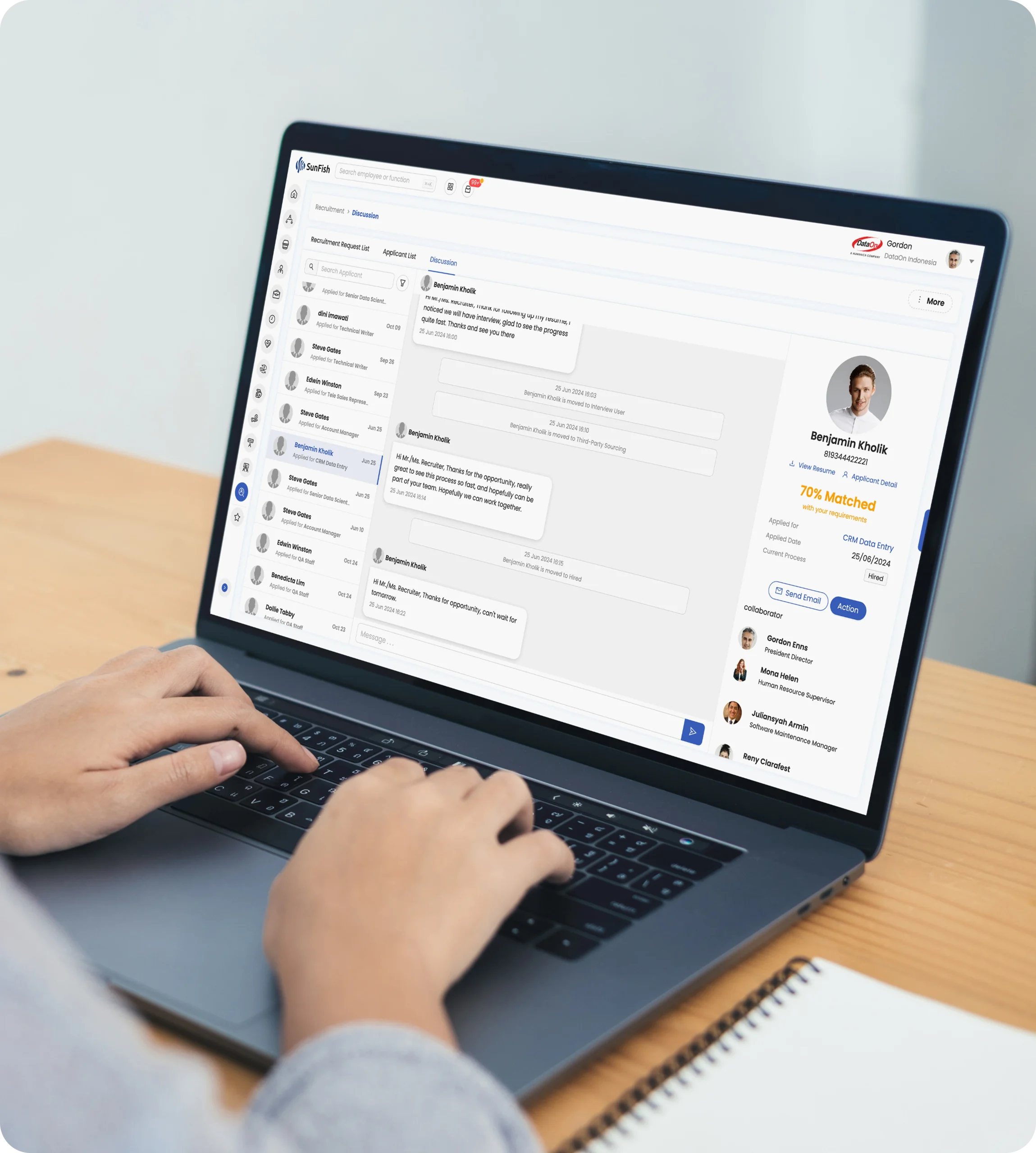 Structured interview process with self-scheduling, evaluation templates, and candidate auto-ranking.
